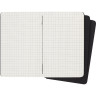 Набор блокнотов MOLESKINE Cahier Journal Pocket, клетка, чёрный, 3 шт. QP312